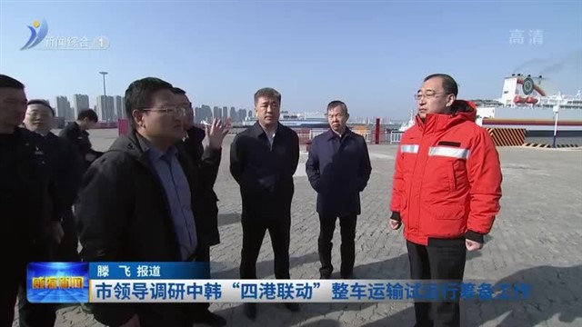 市领导调研中韩“四港联动”整车运输试运行筹备工作