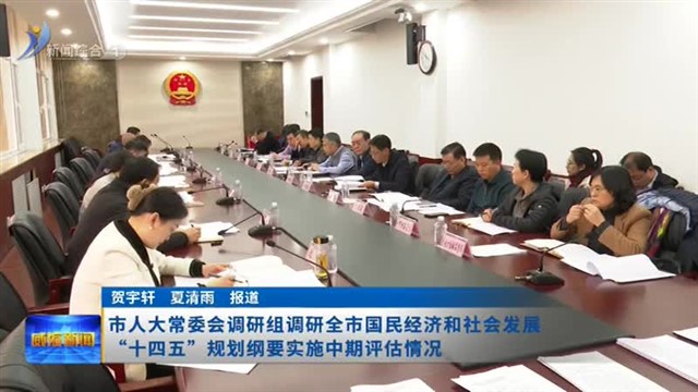 市人大常委会调研组调研全市国民经济和社会发展  “十四五”规划纲要实施中期评估情况【威海广电讯】