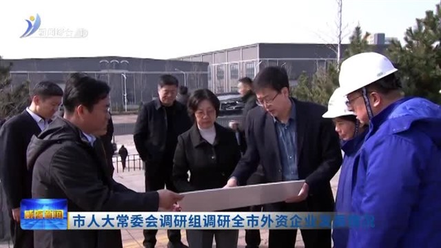 市人大常委会调研组调研全市外资企业发展情况【威海广电讯】