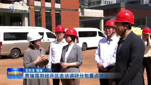 贾瑞霭到经开区走访调研分包重点项目【威海广电讯】