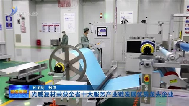 光威复材荣获全省十大服务产业链发展优质龙头企业【威海广电讯】