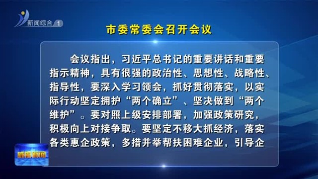 市委常委会召开会议