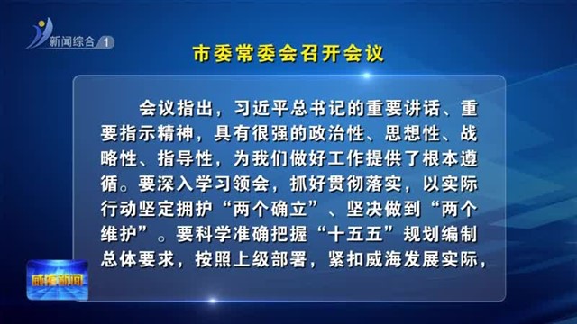市委常委会召开会议