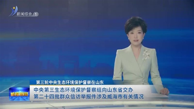 中央第三生态环境保护督察组向山东省交办第二十四批群众信访举报件涉及威海市有关情况