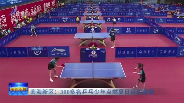 南海新区：300多名乒乓少年点燃夏日运动激情