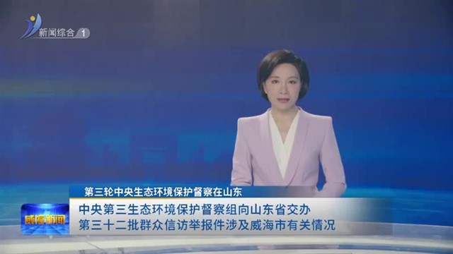 中央第三生态环境保护督察组向山东省交办第三十二批群众信访举报件涉及威海市有关情况