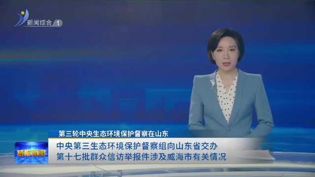 中央第三生态环境保护督察组向山东省交办第十七批群众信访举报件涉及威海市有关情况