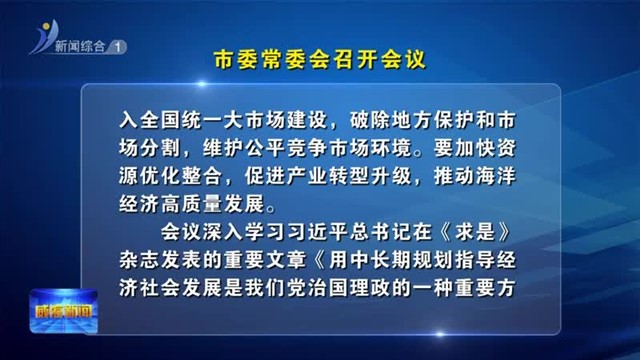 市委常委会召开会议