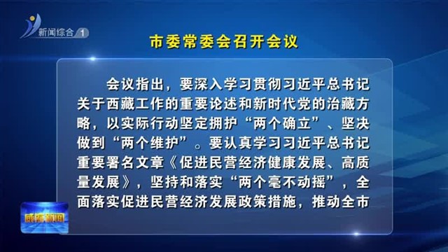 市委常委会召开会议