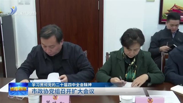 市政协党组召开扩大会议