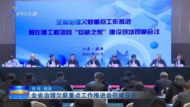 全省治理欠薪重点工作推进会在威召开