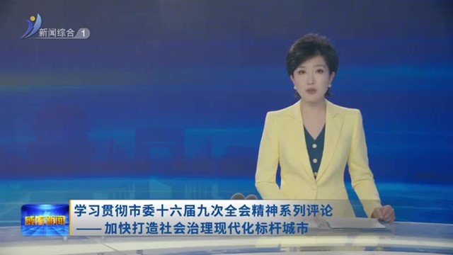 学习贯彻市委十六届九次全会精神系列评论 ——加快打造社会治理现代化标杆城市