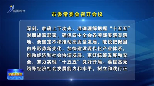 市委常委会召开会议