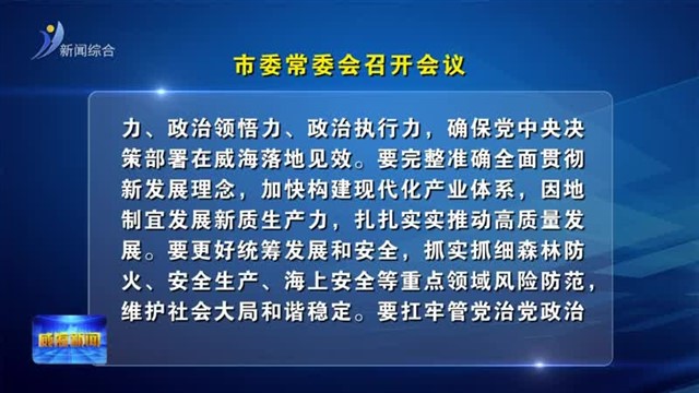 市委常委会召开会议